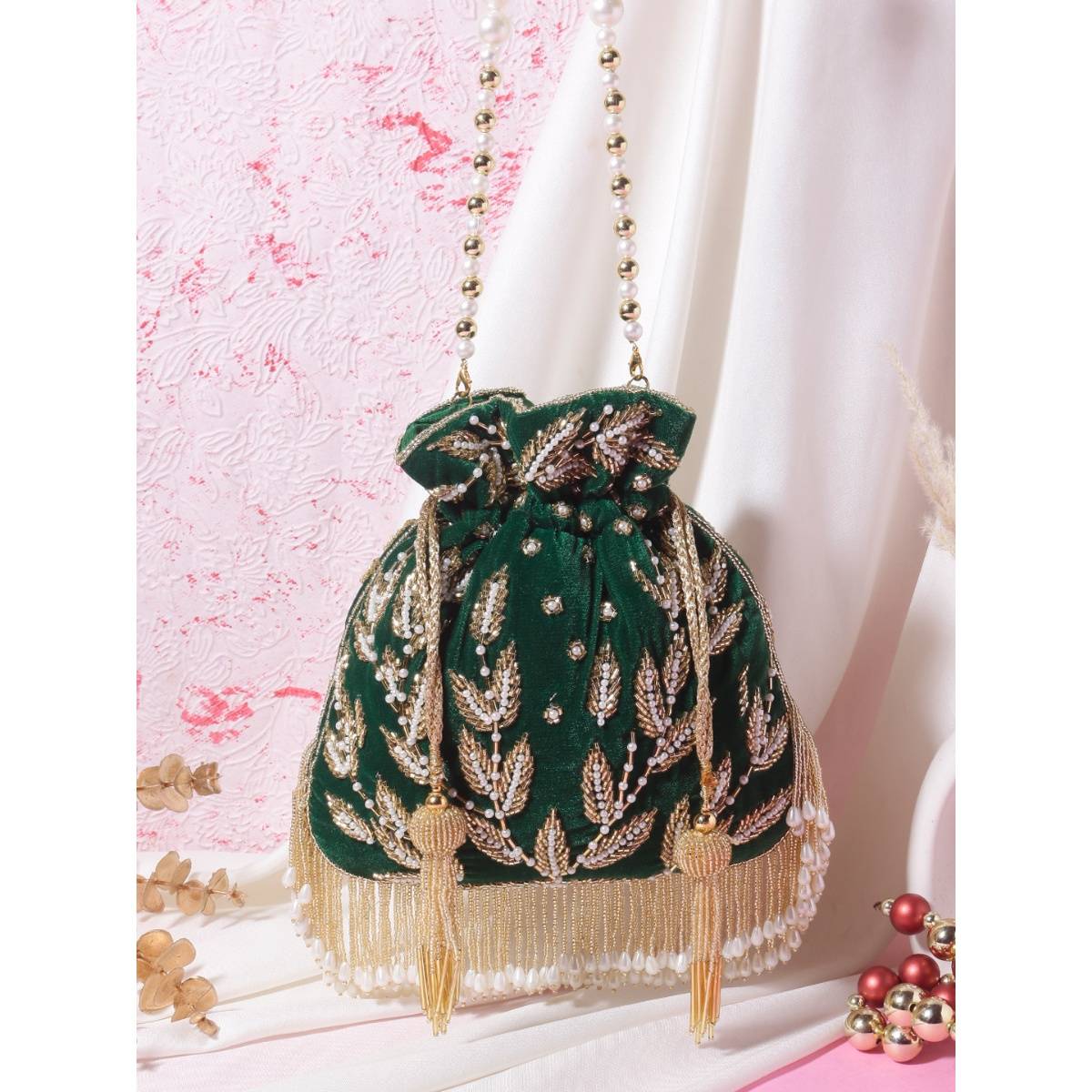 SWISNI Green Potli For Women (S)