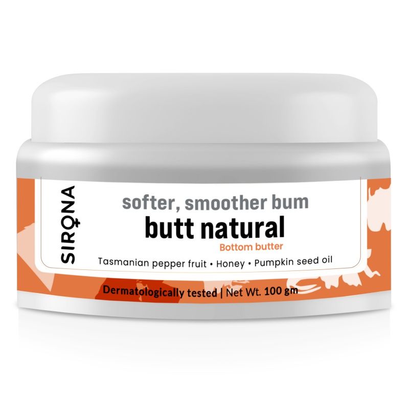 Sirona Natural Body Butter with Shea Butter with Back and Bum Cream