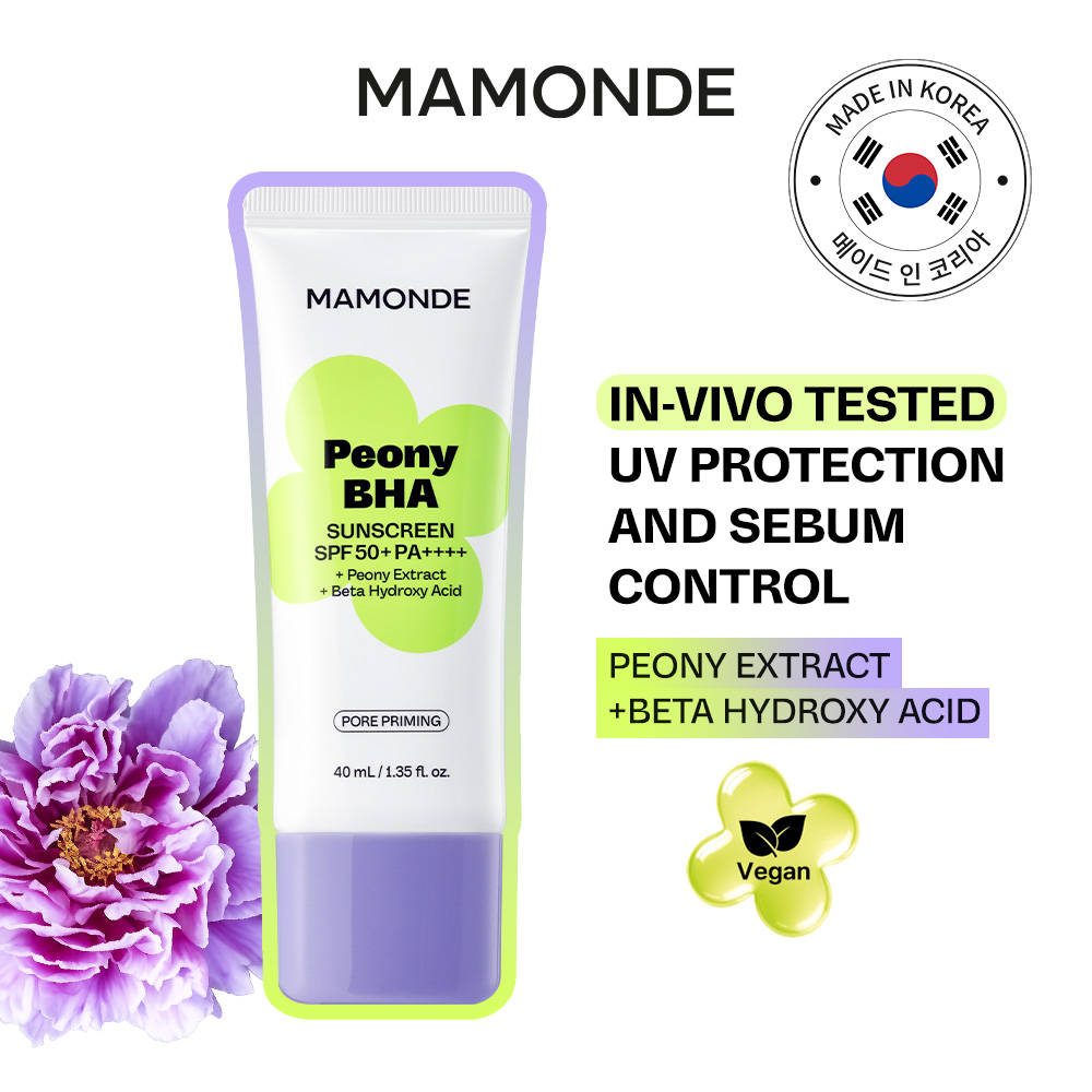 MAMONDE Peony BHA Sunscreen SPF 50+ PA++++ with Peony Extract + Beta Hydroxy Acid