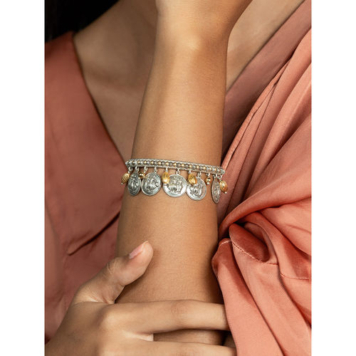Shaya by CaratLane Snehitaru Coin Bracelet in Dual Plated 925 Silver