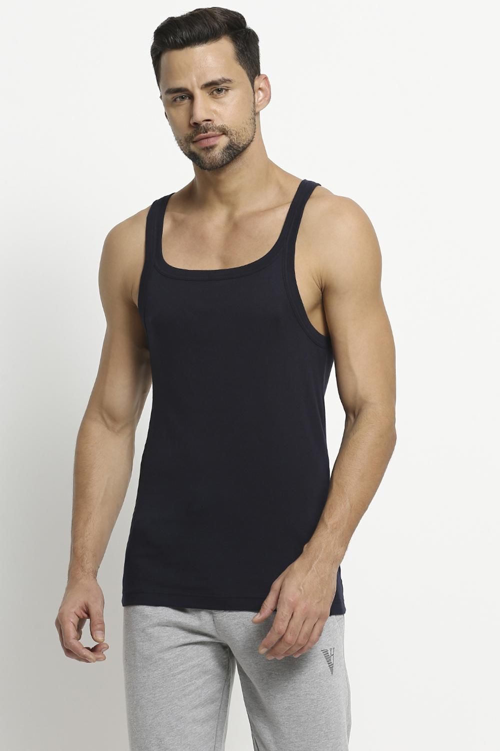 Van Heusen Men Athleisure Quick Dry & Ultra Soft Gym Vest - Navy: Buy ...