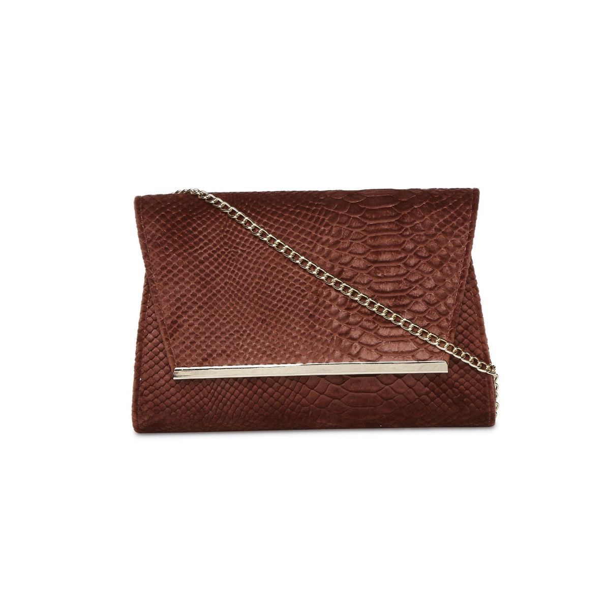 Lavie Solid Plain Brown Clutches