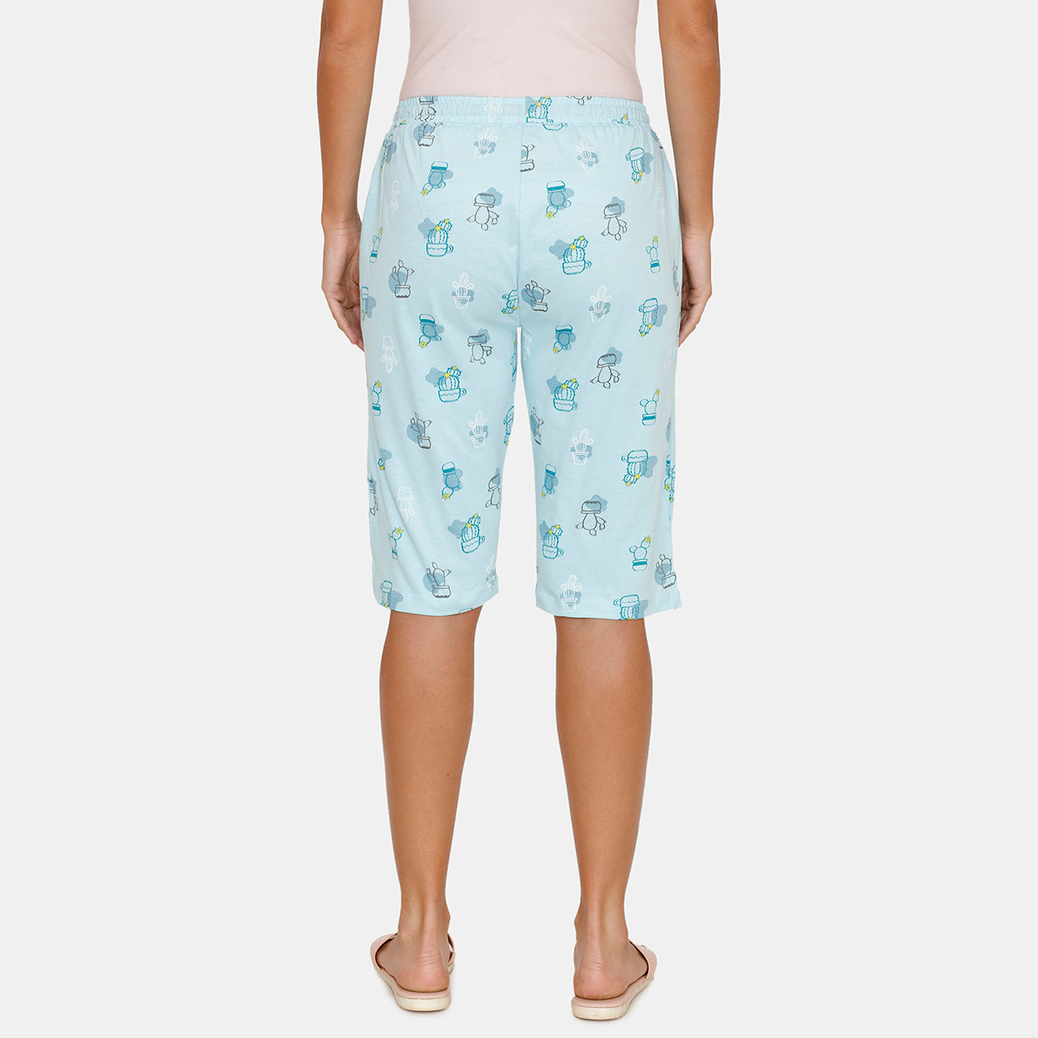 Zivame Texas Dreaming Knit Cotton Sleep Shorts Blue Buy Zivame Texas