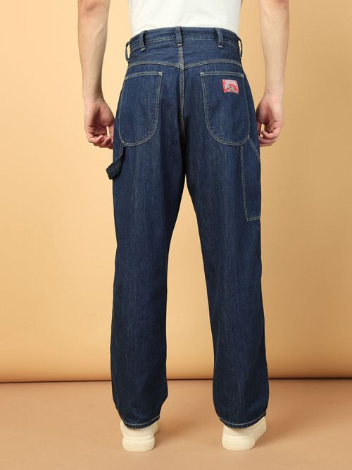 Buy Wrangler Men's Blue Carpenter Pant Loose Fit Mid Rise Jeans Online