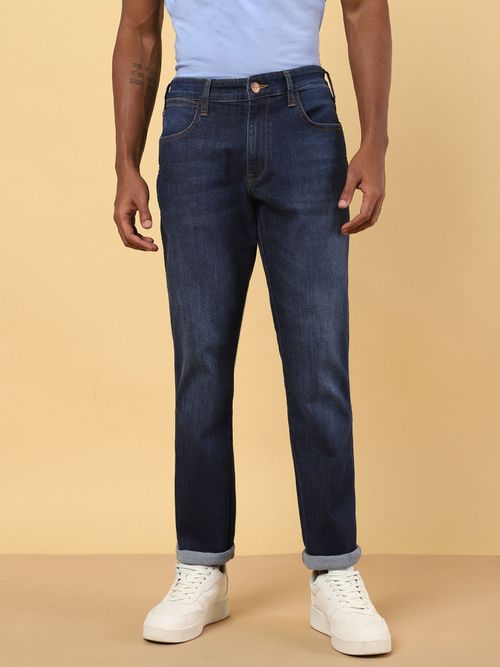 Buy Wrangler Men's Blue Millard Straight Fit Mid Rise Light Fade