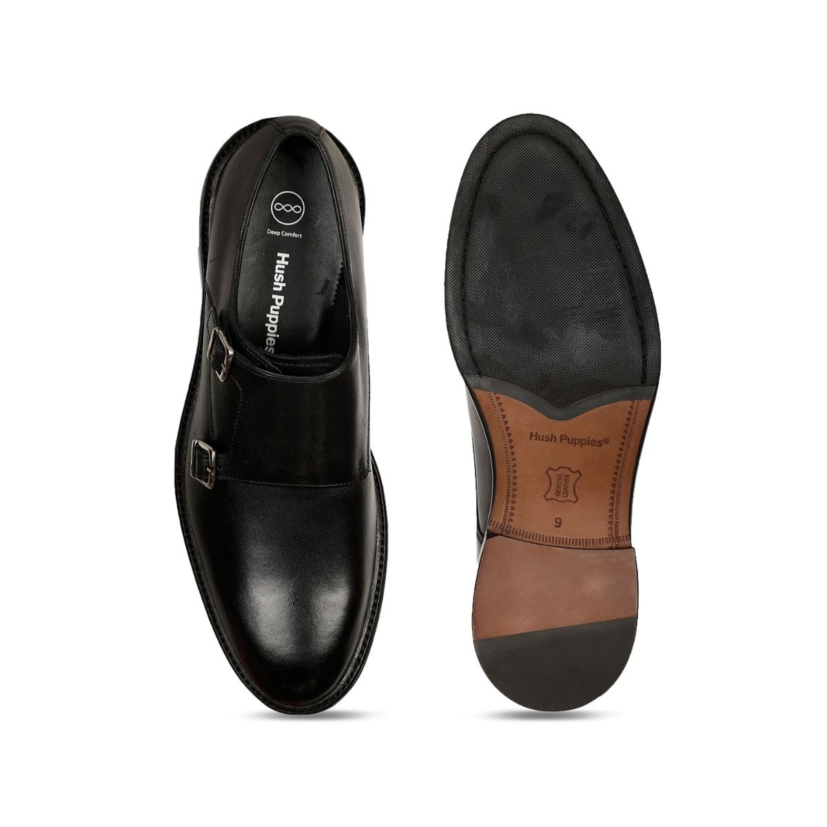 Hush puppies double hot sale monk strap