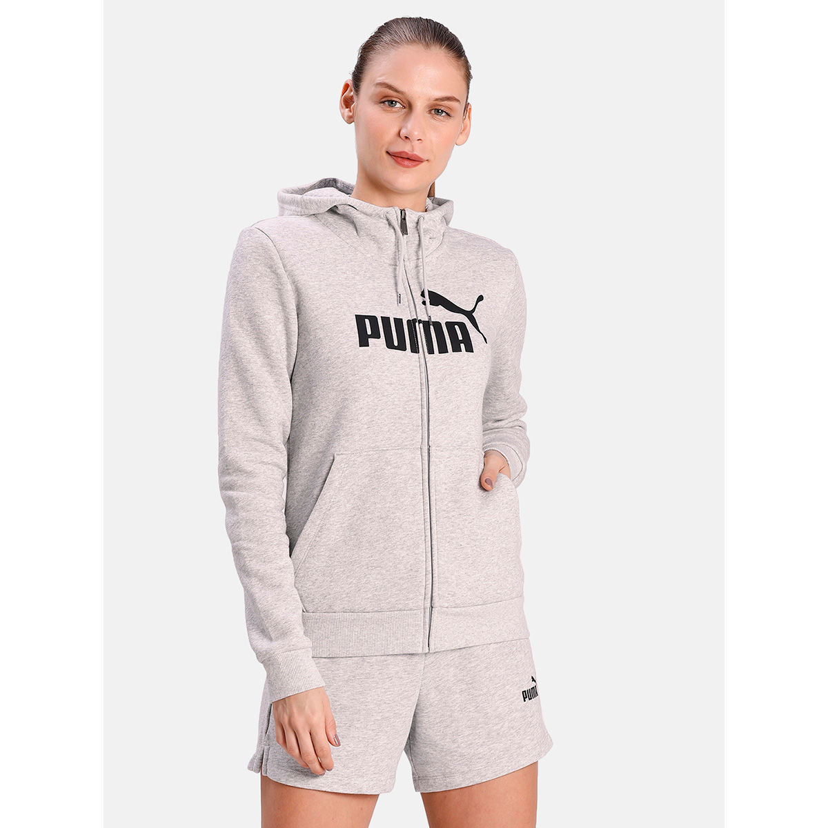 puma ess logo hoody fl