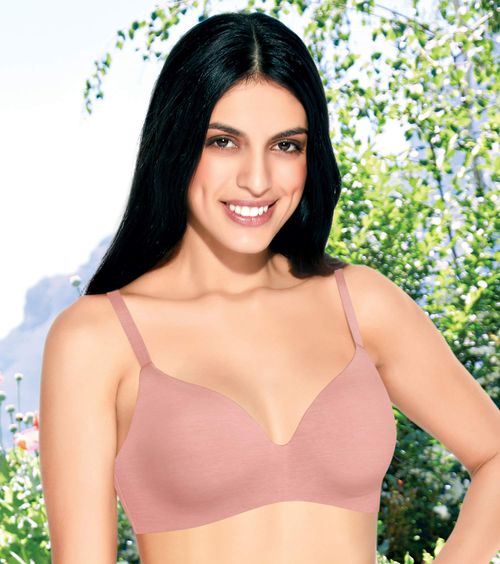 Buy Enamor F084 Seamless Ultra Smoothening with Invisible Edges T-Shirt Bra  - Padded Wirefree Medium Coverage - Black at