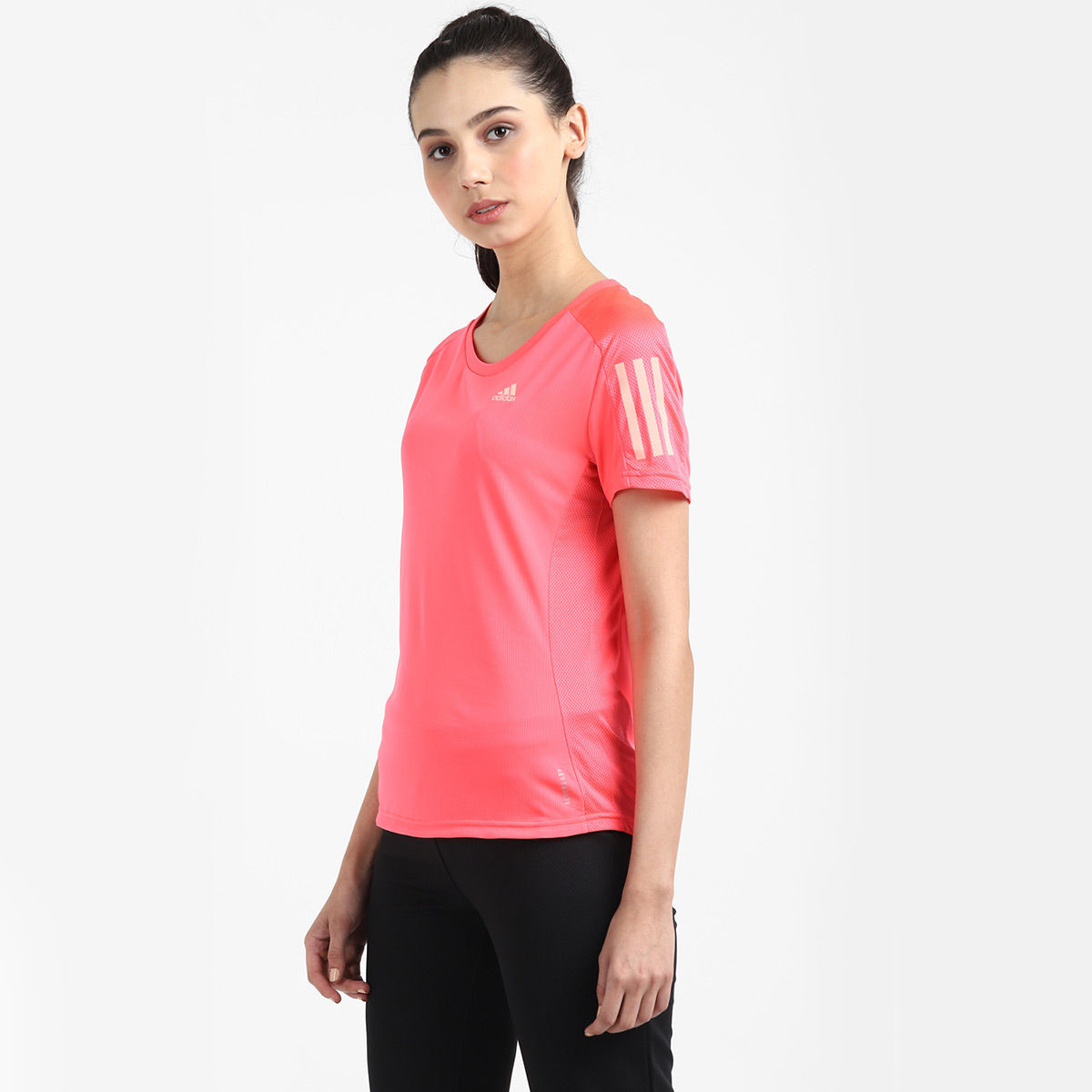 adidas Own The Run Tee Pink Running Tshirt Buy adidas Own The Run Tee Pink Running Tshirt
