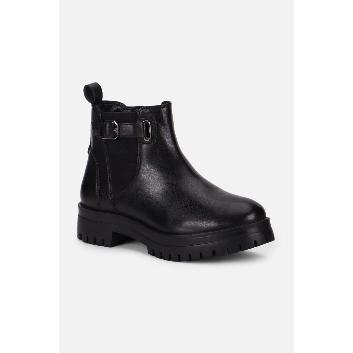 Buy Forever 21 Solid Black Boot Online