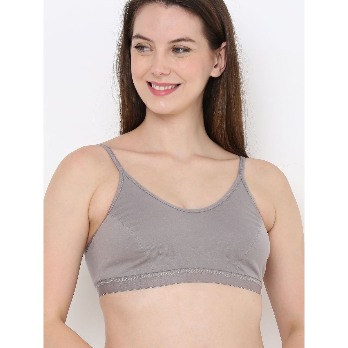 Berrys Intimatess Poly Cotton Non Padded Non Wired Grey Bra Buy Berrys Intimatess Poly Cotton