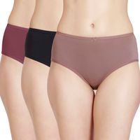 Pack of 3 Cotton Hipster with Anti odor-NYP033-Black,Nude,Maroon – Nykd by  Nykaa