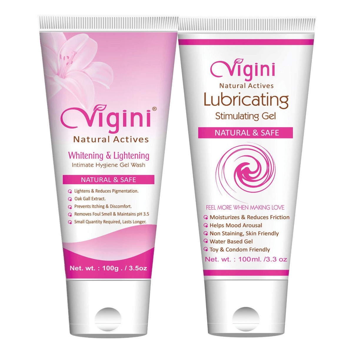 Vigini Intimate Private Bikini Area Inner Thigh Lightening Whitening Vaginal Wash & Lubricant Lube