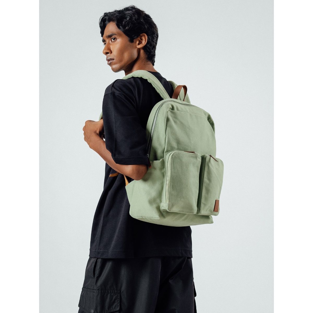 Buy DailyObjects Mint Green Field Backpack Online