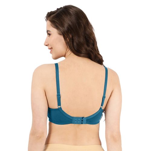 Shyaway Women Moroccan Blue Non Padded 3 Part Everyday Cup Bra (30C)