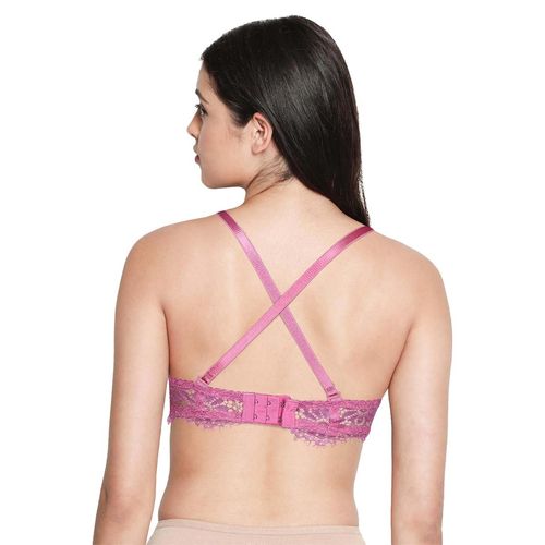 Buy Shyaway Purple Lace Underwired Lightly Padded Push Up Bra S517 - Bra  for Women 9133501