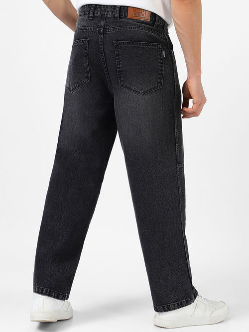 Buy Urbano Fashion Mens Black Loose Baggy Fit Cut And Sew Panelled