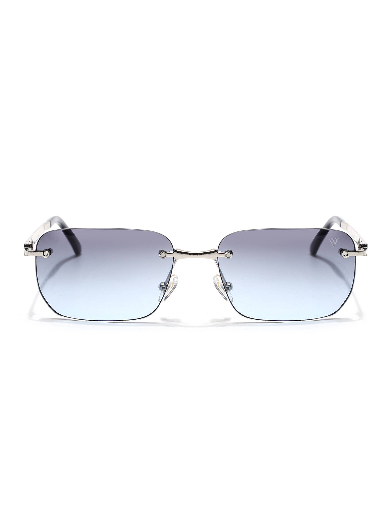 Voyage Unisex Grey Lens Rimless Polarized Rectangle Sunglasses- 5G193 (52)