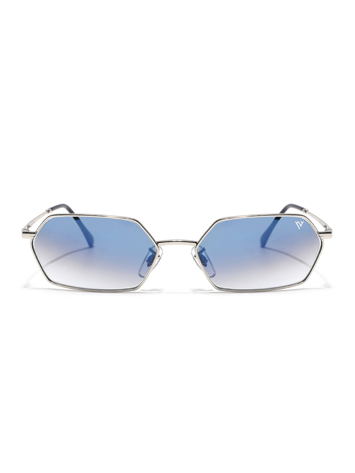 Voyage Unisex Blue Lens Hexagonal Polarized Sunglasses- V3728 (58)