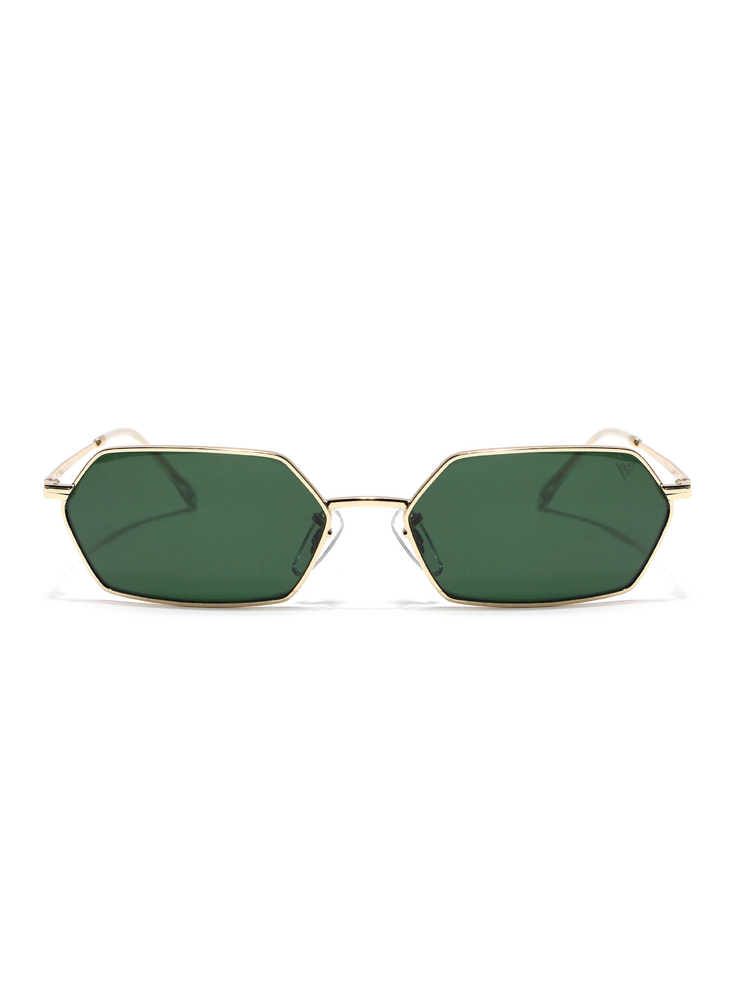 Voyage Unisex Green Lens Hexagonal Polarized Sunglasses- V3728 (58)
