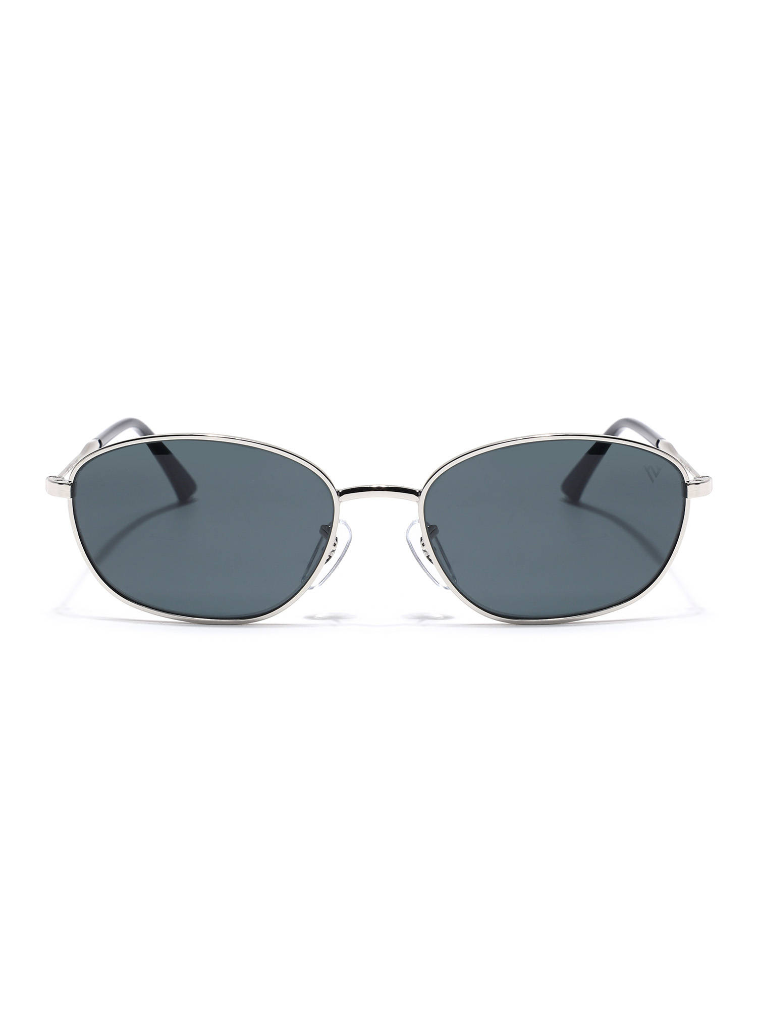 Voyage Unisex Grey Lens Oval Polarized Silver Frame Sunglasses- V3749 (58)