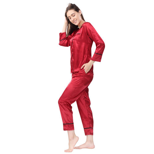 Women's Solid Red Pajamas