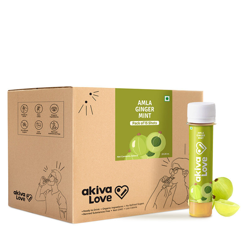 Akiva Love Amla Vitamin C Ready To Drink Ayurvedic Juice (Pack Of 15)