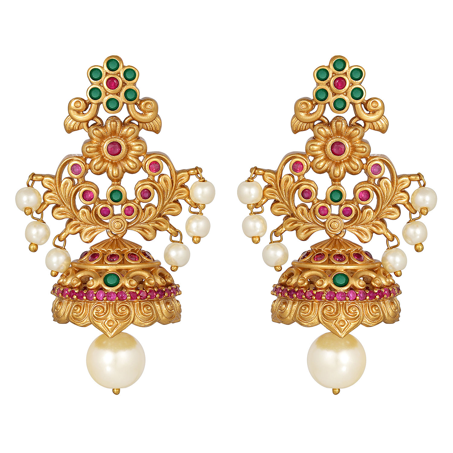 YouBella Jewellery Gold Plated Pearl Fancy Party Wear JhumkaJhumki Earrings  for Women Traditional Earrings for Girls