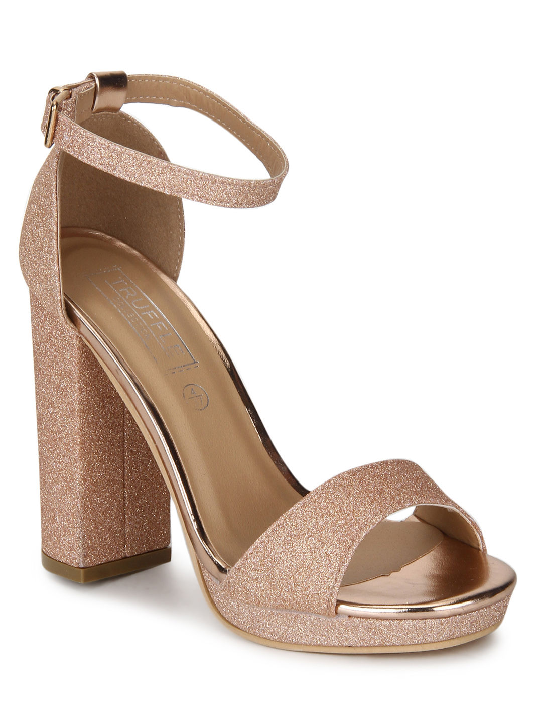 Gold sparkly block discount heels