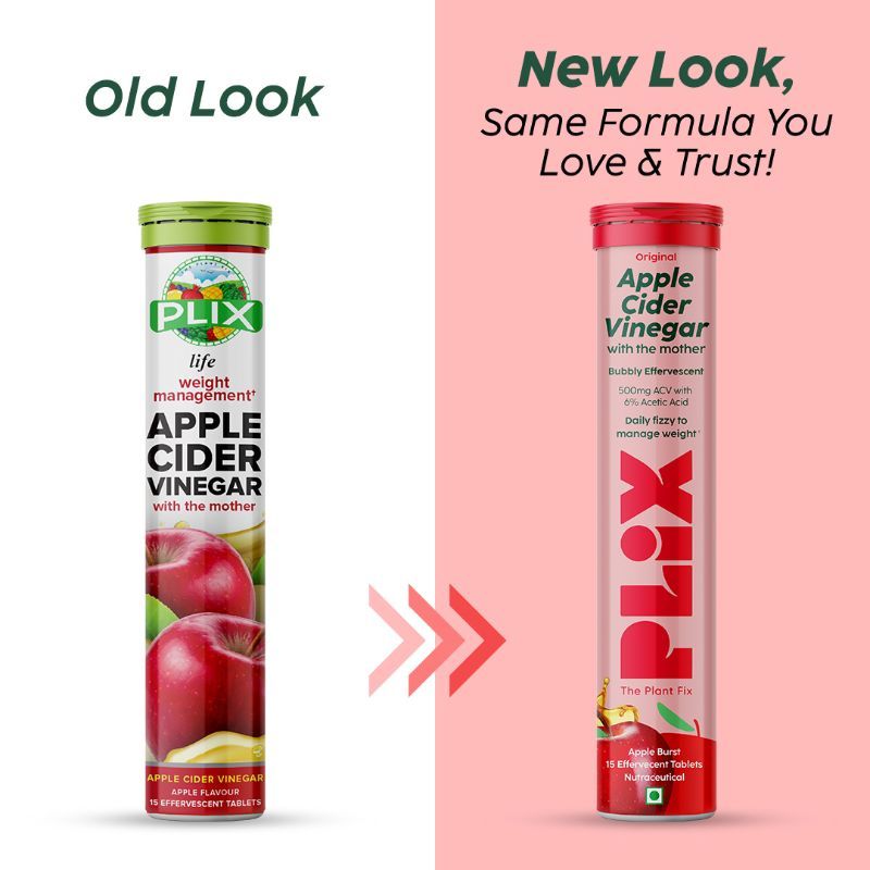 Plix Life Apple Cider Vinegar Effervescent Tablets - Apple Flavour ...