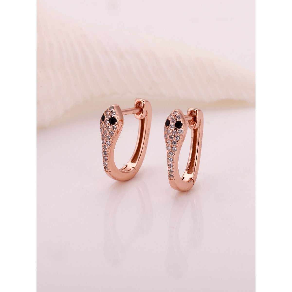 Shop Rubans Voguish Rose Gold Plated High Polish Western Hoop Earrings With  Ad Online at Rubans