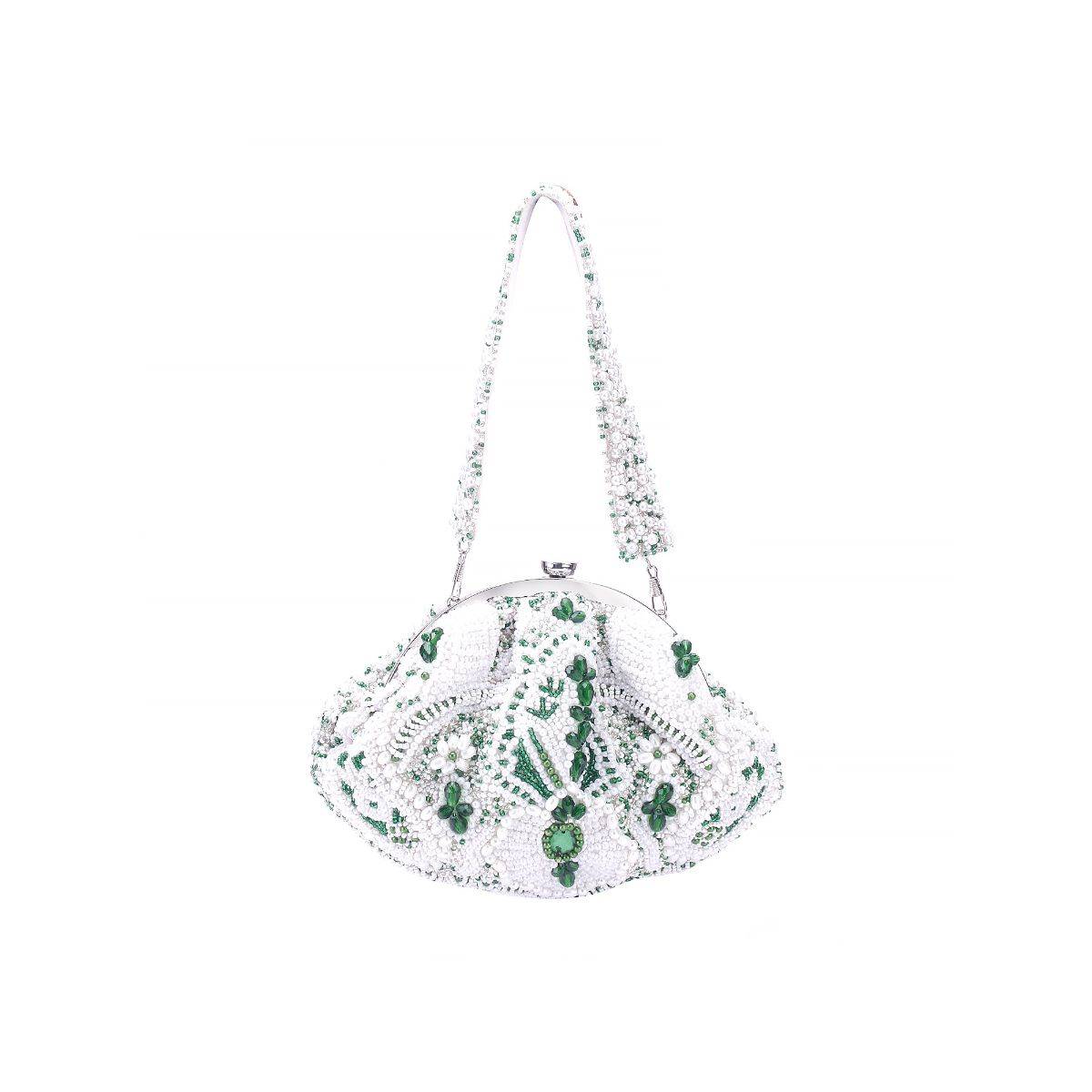 SWISNI Green Satin Clutches SWIS-702