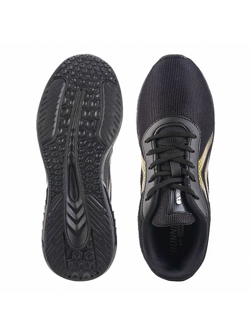 Campus Hotline Black golden Men Running Shoes