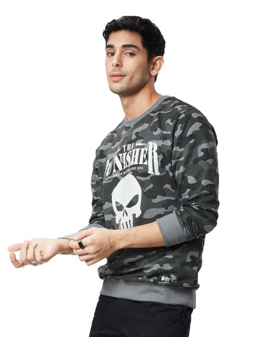 Buy The Souled Store Official Punisher Logo Grey Colour Cotton