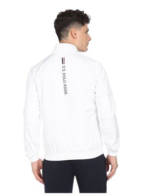U.S. POLO ASSN. Men White And Black Polyester Reversible Jacket