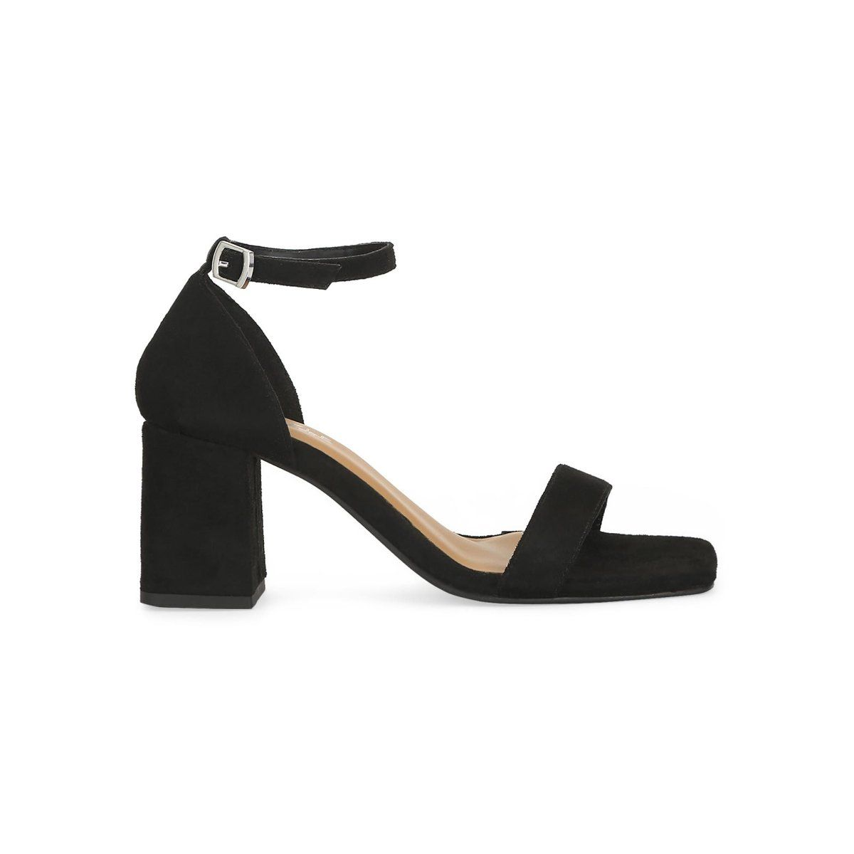 Truffle Collection Black Suede Block Heel Sandals Buy Truffle