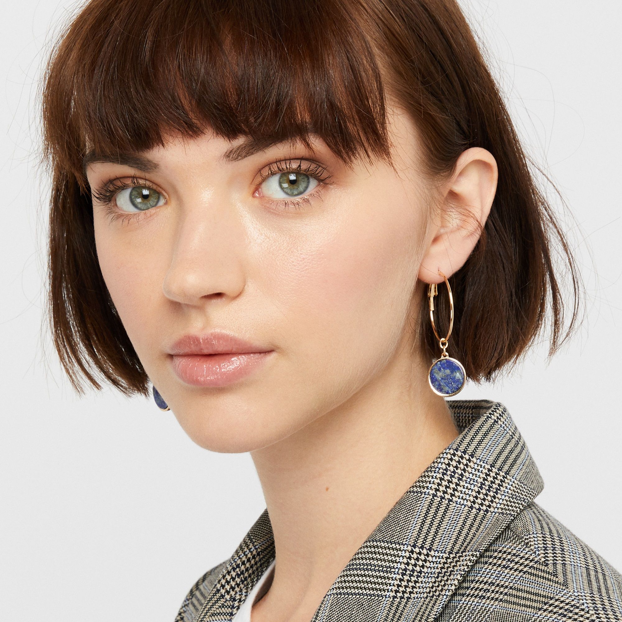 Accessorize London Lapis Stone Hoop Drop Earrings Buy Accessorize London Lapis Stone Hoop Drop
