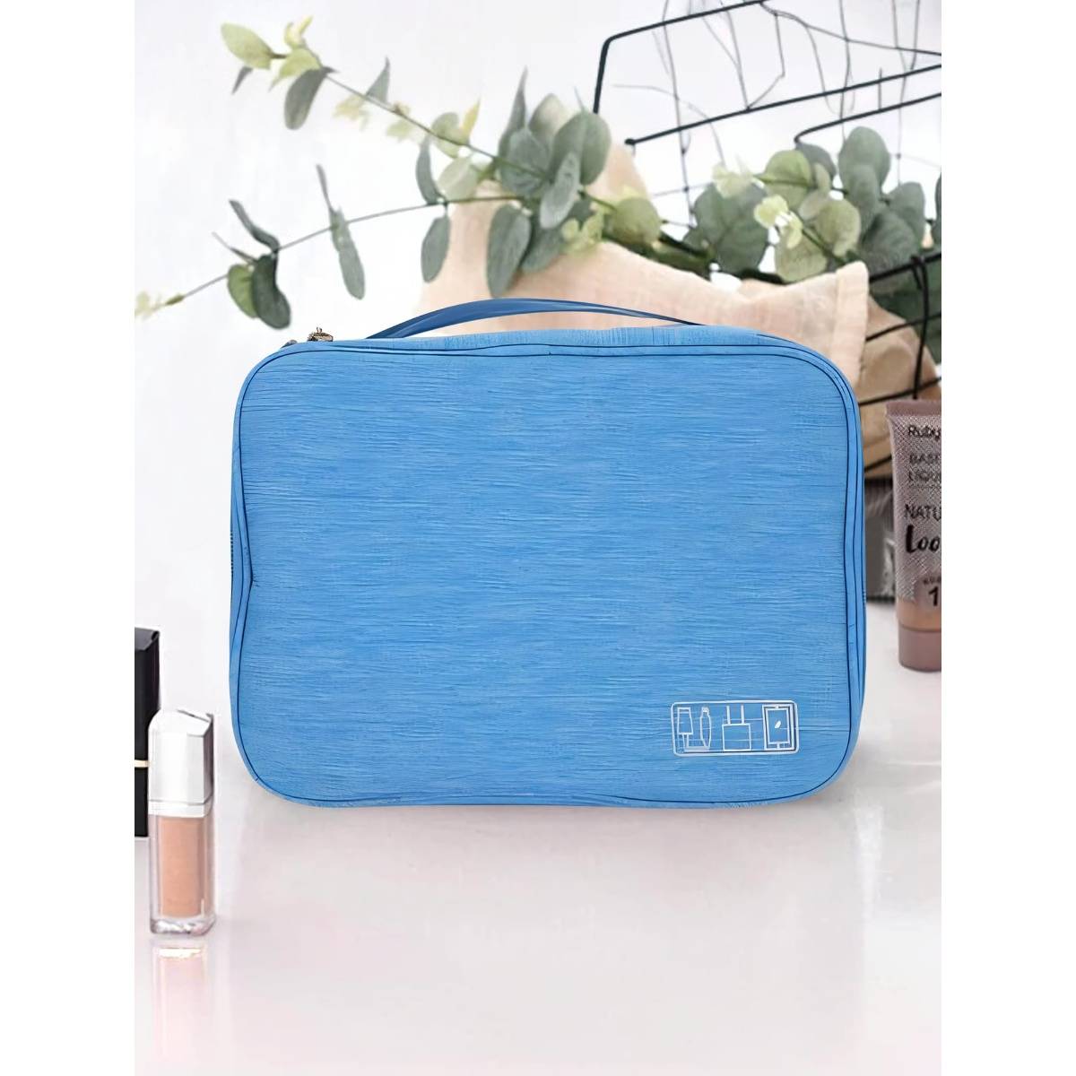 UMAI 2 Compartments Polyester Travel Organizer- Blue