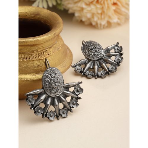 Buy Moedbuille Silver Filigree Work Oxidised Silver Plated Drop
