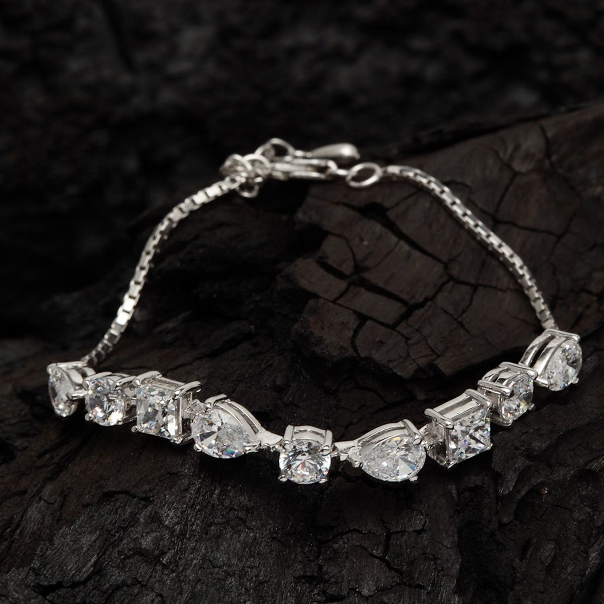 Pin by Diane Parsons on Jewelry  Bracelets gold diamond Silver diamond  bracelet Sterling silver diamond bracelets