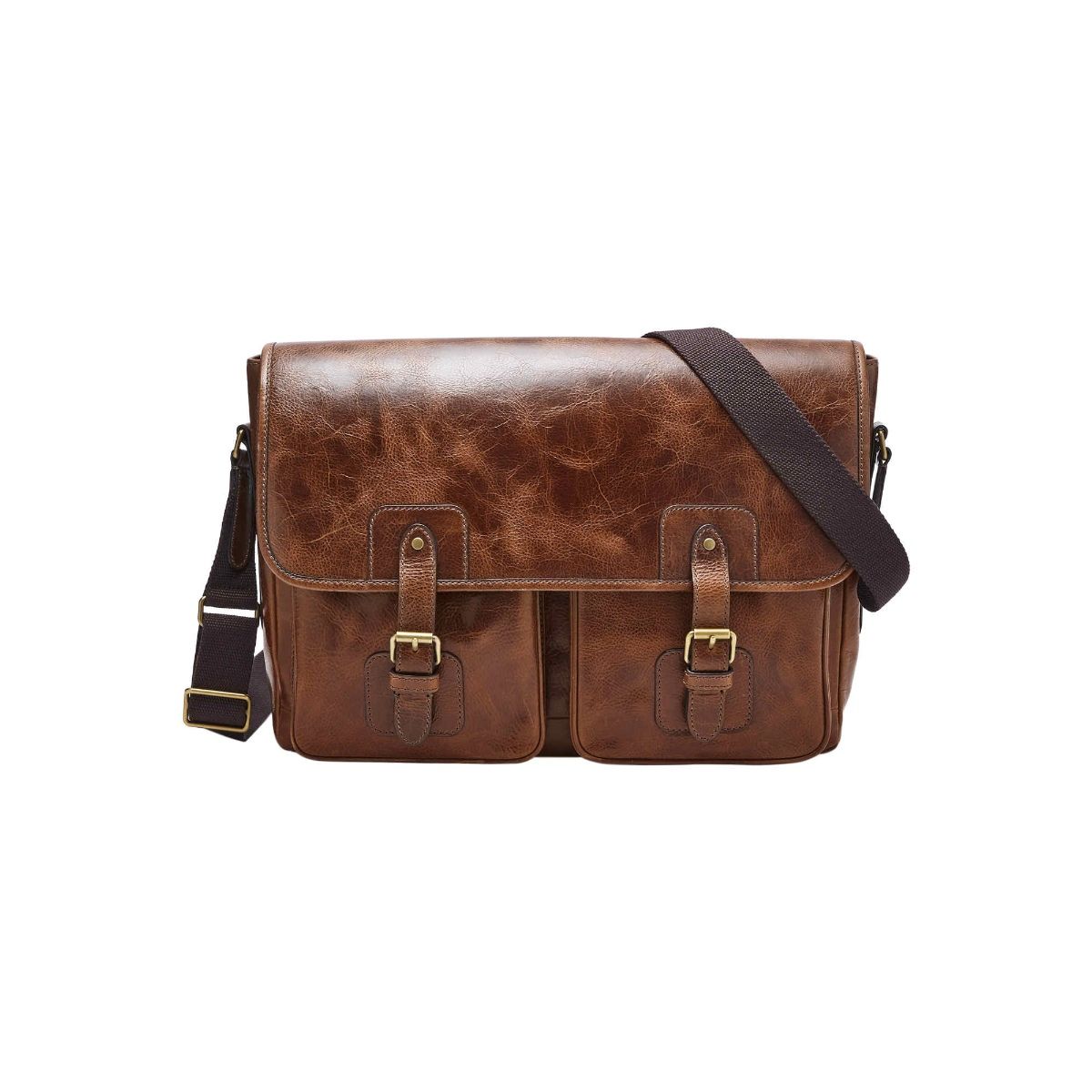 Buy Fossil Greenville Cognac Messenger Bag MBG9560222 Online