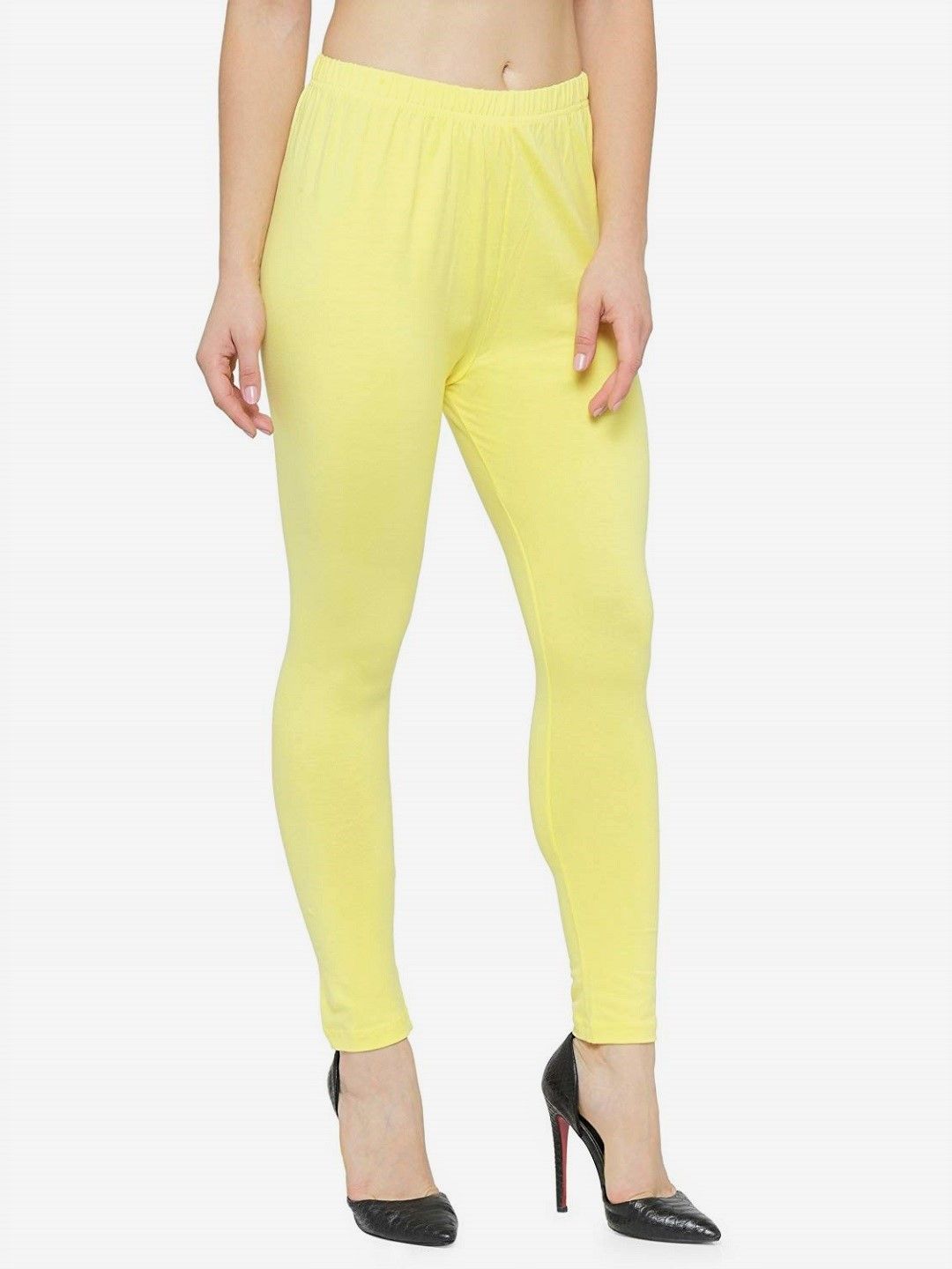 Ankle Length Leggings Lemon Yellow 