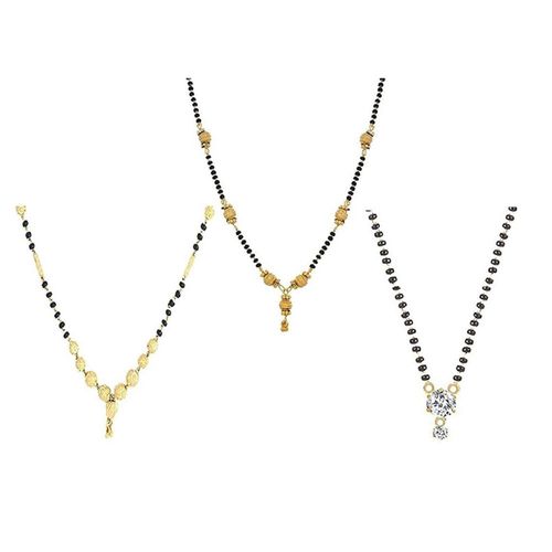 Sukkhi Glossy Gold Plated Mangalsutra Pendant Combo for Women 