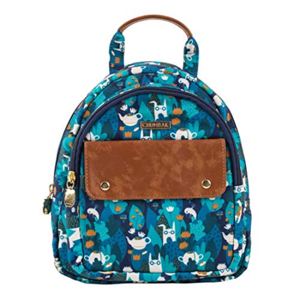 Buy Chumbak Garden Tea Party Mini Backpack Teal Online
