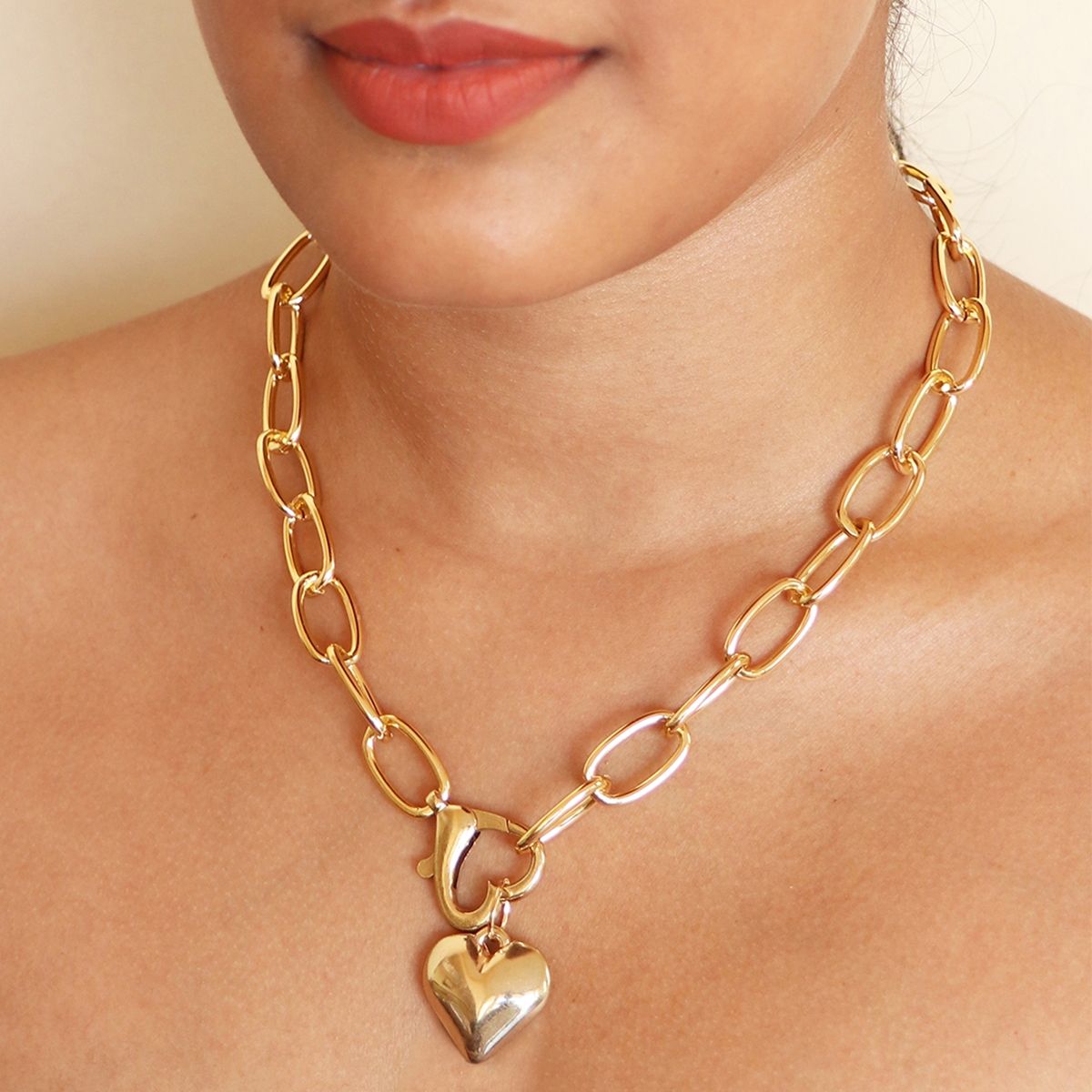 Chargances Key and Lock Necklace with Heart Pendant India | Ubuy