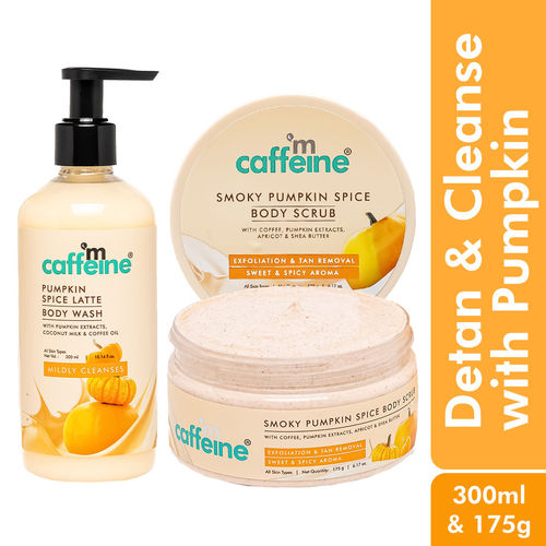 MCaffeine Pumpkin Spice Cleanse Detan Duo for Glowing Skin Sweet Spicy  Aroma