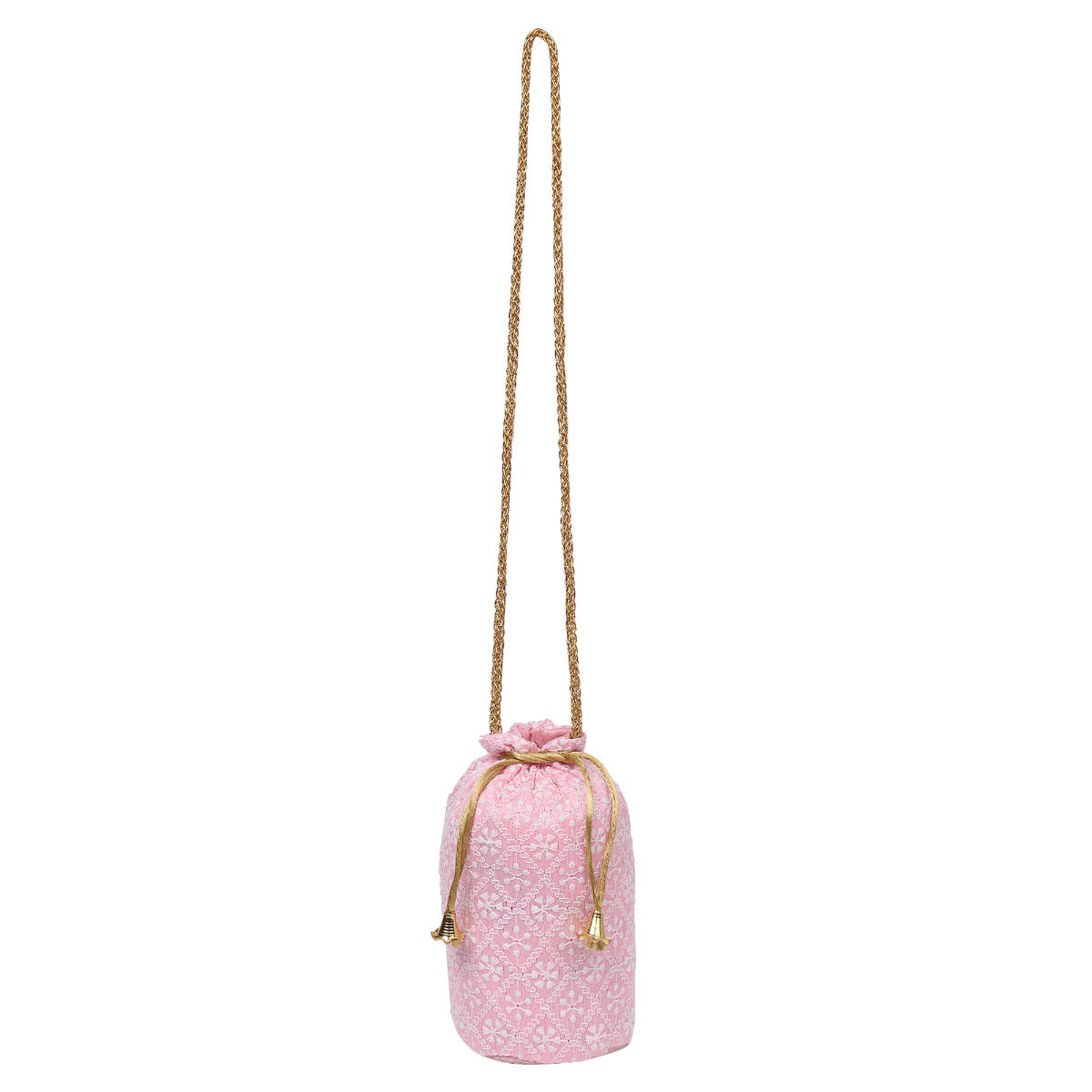 ADITI WASAN Baby Pink Embroidered Potli Bag