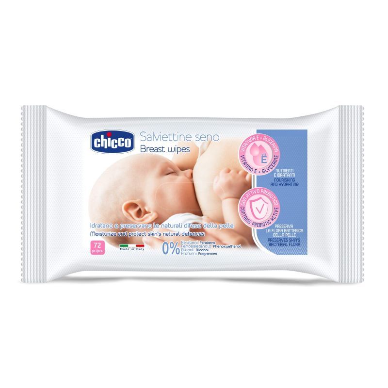 Chicco Natural Feeling Cleansing Breast Wipes (72 Pcs)