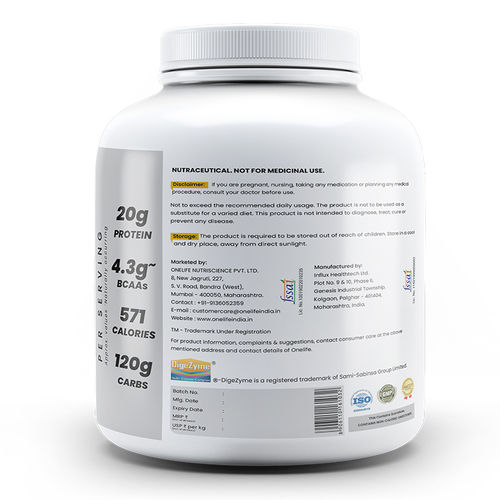 Buy Onelife Mass Gainer with BCAA,Creatine,L-Glutamine, L-Carnitine, Amino  Acid Swiss Chocolate Flavor Online