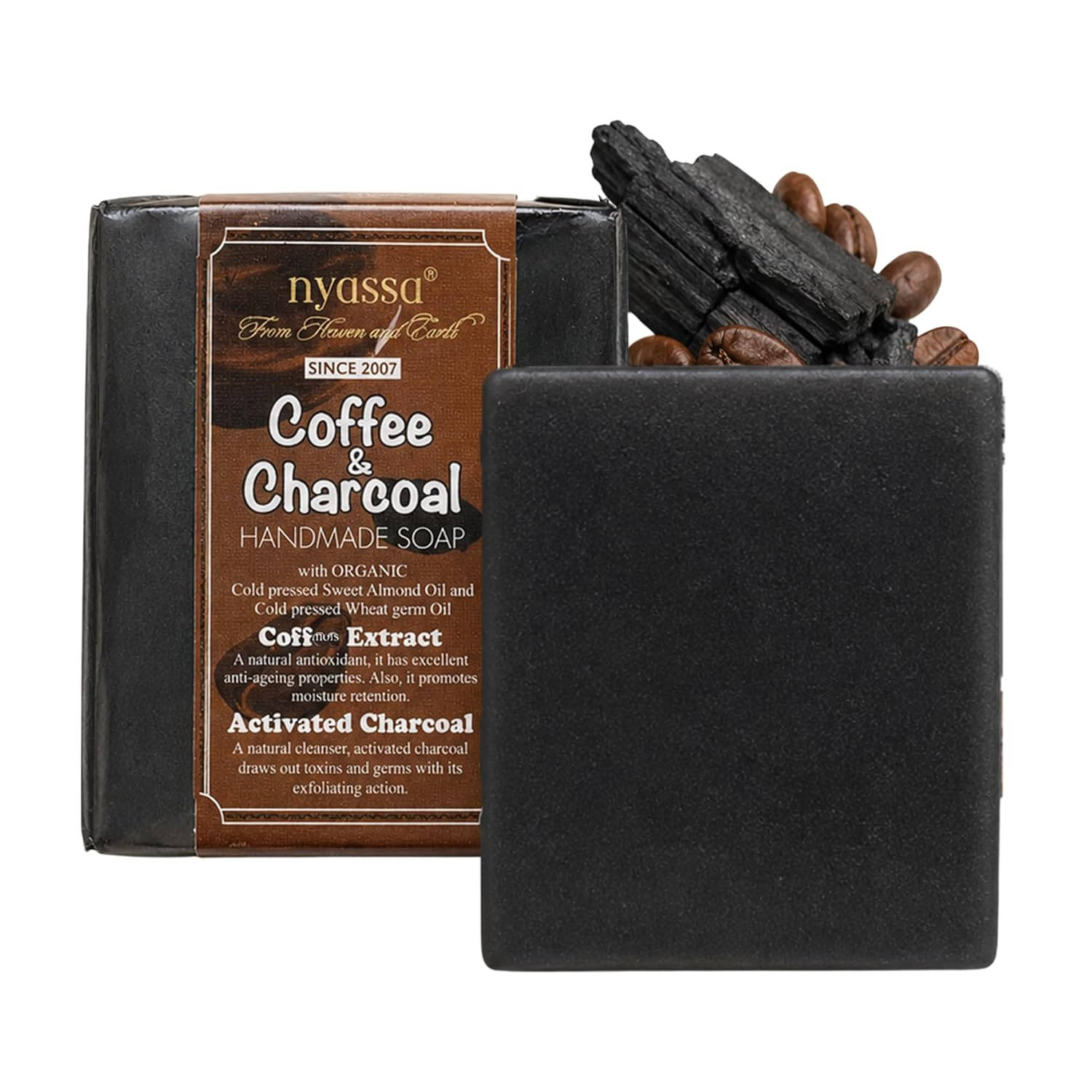 Nyassa Coffee And Charcoal Handmade Soap